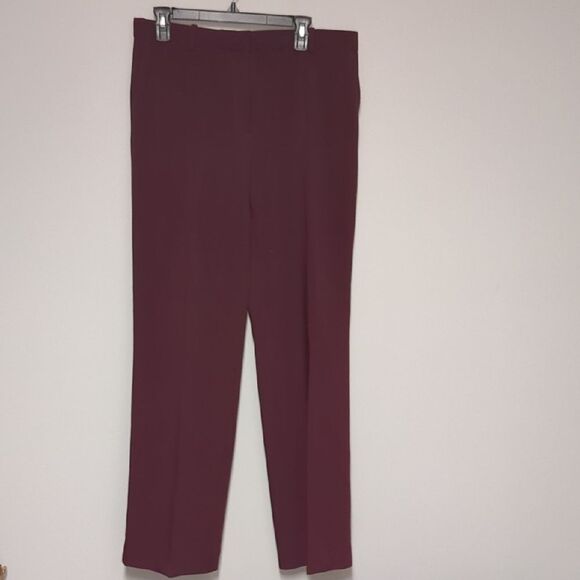 NWT The Kooples Maroon Straight Leg Pants - Picture 1 of 7